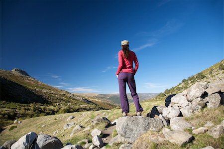 simsearch:400-06201867,k - woman trekking at gredos mountains in avila spain Stock Photo - Budget Royalty-Free & Subscription, Code: 400-04166966