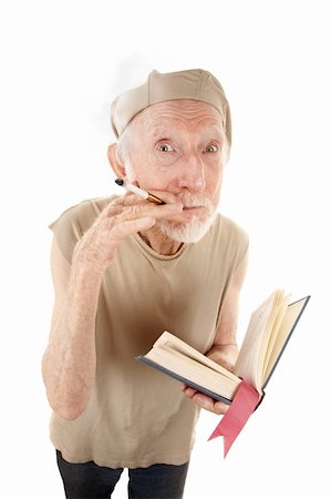 simsearch:400-04671075,k - Beatnik Poet in Ragged Shirt Reading Poems Stock Photo - Budget Royalty-Free & Subscription, Code: 400-04167368