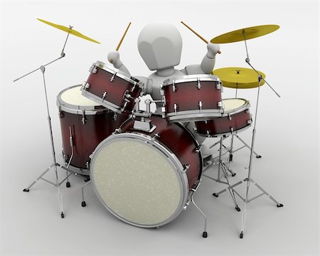 3d render of a man playing the drums Foto de stock - Super Valor sin royalties y Suscripción, Código: 400-04168132