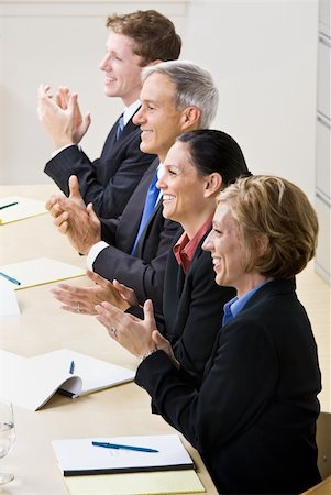 simsearch:400-04129016,k - Business people clapping in meeting Stock Photo - Budget Royalty-Free & Subscription, Code: 400-04168349