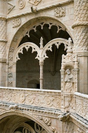 simsearch:400-04919287,k - Arched ornate relief and statuary at the Monastery of Jeronimos in Lisbon, Portugal. Vertical shot. Stock Photo - Budget Royalty-Free & Subscription, Code: 400-04168924