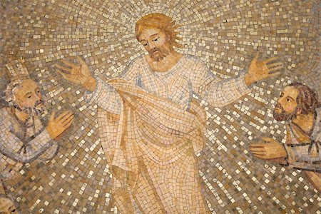 saint peter's basilica - Mosaic of Christ and His disciples in St Peter's Basilica. Horizontal shot. Stock Photo - Budget Royalty-Free & Subscription, Code: 400-04168929