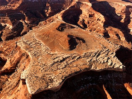 Aerial of a mesa and the surrounding canyon in a desert landscape. Horizontal shot. Stock Photo - Budget Royalty-Free & Subscription, Code: 400-04169696