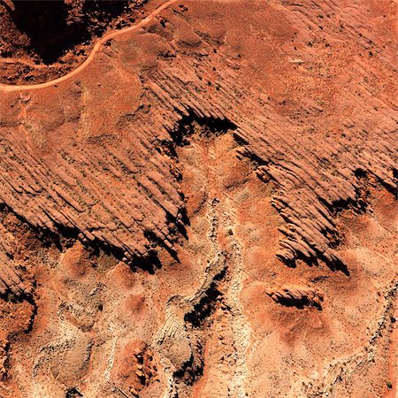 parched - Bird's eye view of rock formations in a desert environment. Square format. Stock Photo - Budget Royalty-Free & Subscription, Code: 400-04169691