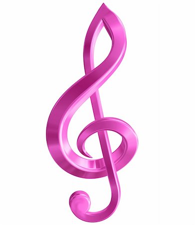 simsearch:400-04855178,k - Original isolated illustration of a pink music symbol Foto de stock - Super Valor sin royalties y Suscripción, Código: 400-04169797
