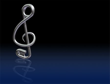 Illustration of a safety pin bent into the shape of a musical symbol Stock Photo - Budget Royalty-Free & Subscription, Code: 400-04169799
