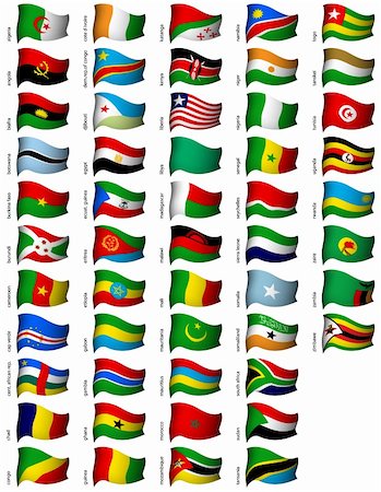 flag of south africa - large set of african flags with high detail Stock Photo - Budget Royalty-Free & Subscription, Code: 400-04169916