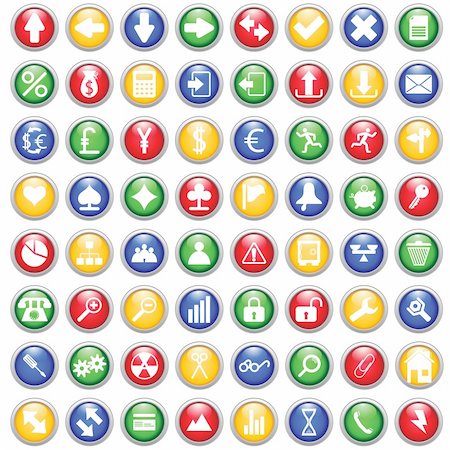 simsearch:400-07902734,k - Biggest collection of different icons for using in web design Photographie de stock - Aubaine LD & Abonnement, Code: 400-04160064