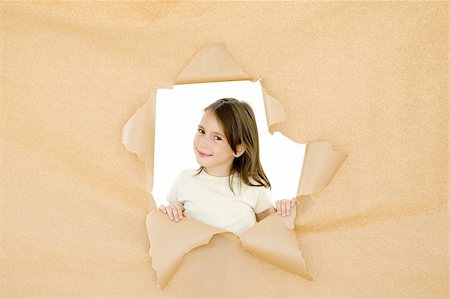 young girl braking through Stock Photo - Budget Royalty-Free & Subscription, Code: 400-04160130