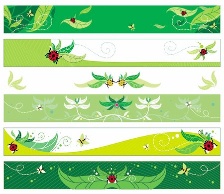 forest bug - Summer banners with bugs Stock Photo - Budget Royalty-Free & Subscription, Code: 400-04160254