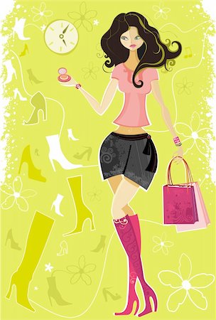 Young woman buying shoes Stock Photo - Budget Royalty-Free & Subscription, Code: 400-04160264