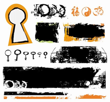 simsearch:400-04075629,k - Grunge brushes Stock Photo - Budget Royalty-Free & Subscription, Code: 400-04160272