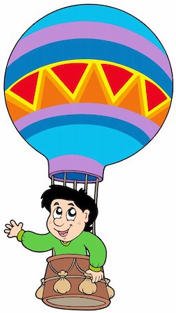 simsearch:400-05377347,k - Boy in balloon - vector illustration. Photographie de stock - Aubaine LD & Abonnement, Code: 400-04160324