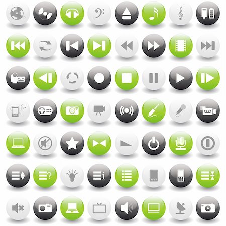 simsearch:400-08013198,k - Vector collection of different music themes icons Stock Photo - Budget Royalty-Free & Subscription, Code: 400-04160545