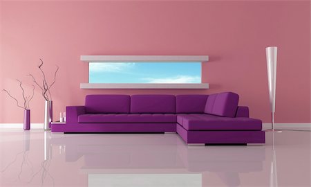 simsearch:400-04156984,k - purple with narrow horizontal window-rendering-the image on back ground is a my photo Stockbilder - Microstock & Abonnement, Bildnummer: 400-04160600