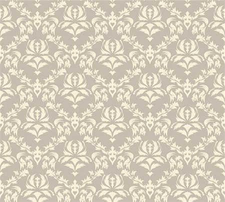 damask vector - Damask seamless vector background.  For easy making seamless pattern just drag all group into swatches bar, and use it for filling any contours. Stock Photo - Budget Royalty-Free & Subscription, Code: 400-04160708