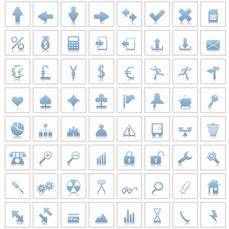 simsearch:400-04656121,k - Biggest collection of different icons for using in web design Photographie de stock - Aubaine LD & Abonnement, Code: 400-04160711