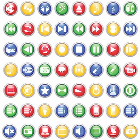 simsearch:400-08013198,k - Vector collection of different music themes icons Foto de stock - Super Valor sin royalties y Suscripción, Código: 400-04160761