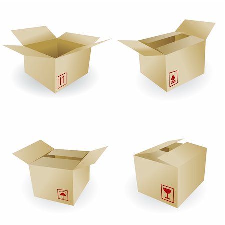 simsearch:400-04932450,k - shipping box vector and Box Icon and Signs Stock Photo - Budget Royalty-Free & Subscription, Code: 400-04160786