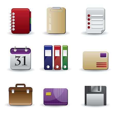 simsearch:400-08041191,k - Business and office icons - vector icon set Stock Photo - Budget Royalty-Free & Subscription, Code: 400-04160788