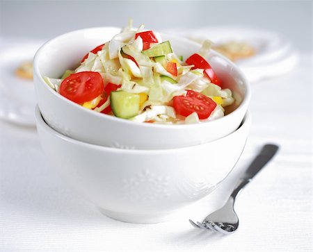 Vegetable salad with low calorie - healthy eating Photographie de stock - Aubaine LD & Abonnement, Code: 400-04161267