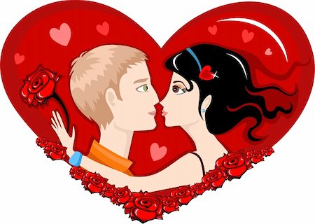 simsearch:400-07332647,k - vector illustration of a valentine card Stockbilder - Microstock & Abonnement, Bildnummer: 400-04161275