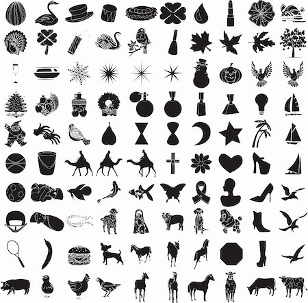 100 Icon Set 2 Stock Photo - Budget Royalty-Free & Subscription, Code: 400-04161372