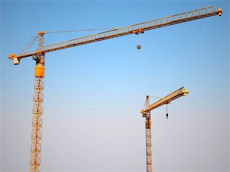 crane and blue sky background fine 3d image Stock Photo - Budget Royalty-Free & Subscription, Code: 400-04161840