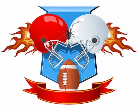 Two clashing sport Helmets for American Football Stock Photo - Budget Royalty-Free & Subscription, Code: 400-04161868