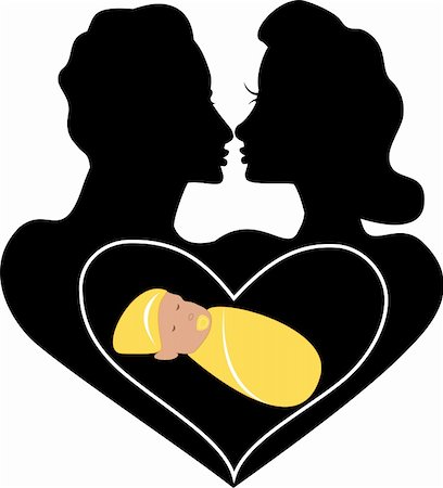 Vector Marriage Love Baby Logo also available plain. Foto de stock - Super Valor sin royalties y Suscripción, Código: 400-04162082