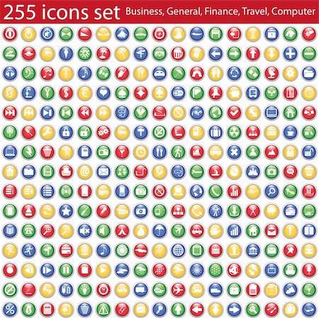 Biggest collection of different vector icons for using in web design Stock Photo - Budget Royalty-Free & Subscription, Code: 400-04162527
