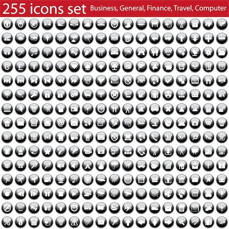 Biggest collection of different vector icons for using in web design Photographie de stock - Aubaine LD & Abonnement, Code: 400-04162528