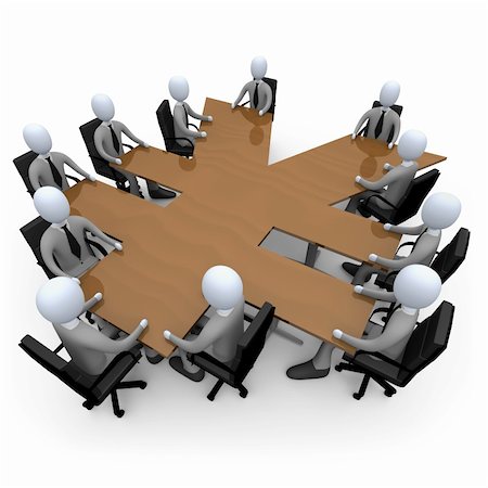 3d people having a meeting around a yen-shaped table. Photographie de stock - Aubaine LD & Abonnement, Code: 400-04162594