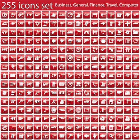 simsearch:400-04656121,k - Biggest collection of different icons for using in web design Photographie de stock - Aubaine LD & Abonnement, Code: 400-04162769