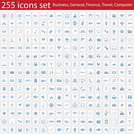 simsearch:400-04656121,k - Biggest collection of different icons for using in web design Photographie de stock - Aubaine LD & Abonnement, Code: 400-04162770