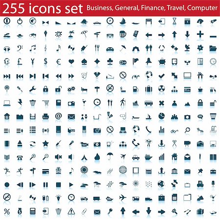 simsearch:400-04656121,k - Biggest collection of different icons for using in web design Photographie de stock - Aubaine LD & Abonnement, Code: 400-04162771