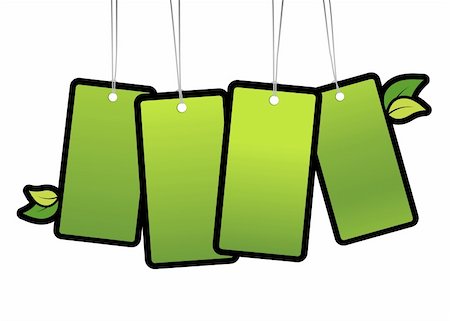 Green tags. Vector art Stock Photo - Budget Royalty-Free & Subscription, Code: 400-04162888