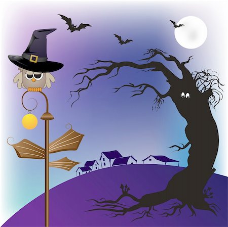 Halloween owl Stock Photo - Budget Royalty-Free & Subscription, Code: 400-04162944