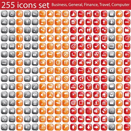simsearch:400-04656121,k - Biggest collection of different icons for using in web design Photographie de stock - Aubaine LD & Abonnement, Code: 400-04162986