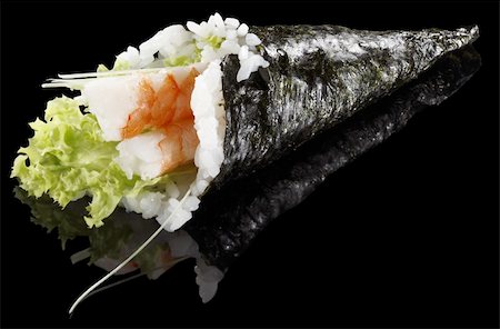 Temaki with crab and salad Stock Photo - Budget Royalty-Free & Subscription, Code: 400-04163154