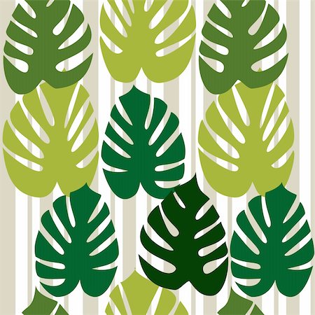 philodendron - Monstera deliciosa floral background, seamlessnpattern. Vector illustration, scalable to any size and 300 dpi JPG Stock Photo - Budget Royalty-Free & Subscription, Code: 400-04163410