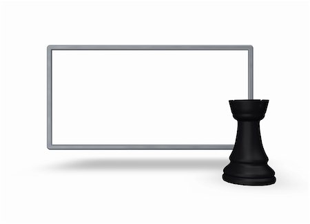 simsearch:400-04710081,k - chess rook and blank sign on white background - 3d illustration Photographie de stock - Aubaine LD & Abonnement, Code: 400-04163421