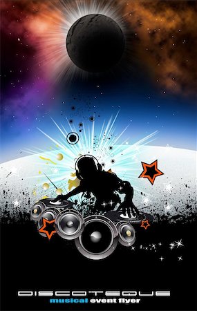 design background for club - Abstract Music Event Background with Dj Shape Stock Photo - Budget Royalty-Free & Subscription, Code: 400-04163923