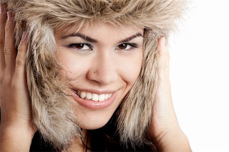 simsearch:400-04323304,k - Adorable young woman with a beautiful smile and wearing a hat Stock Photo - Budget Royalty-Free & Subscription, Code: 400-04174076