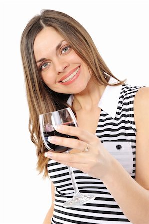 photo of model woman with grapes - Portrait of beautiful woman with glass red wine Stock Photo - Budget Royalty-Free & Subscription, Code: 400-04174419