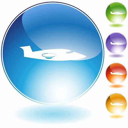 Plane icon isolated on a white background. Stock Photo - Budget Royalty-Free & Subscription, Code: 400-04174682