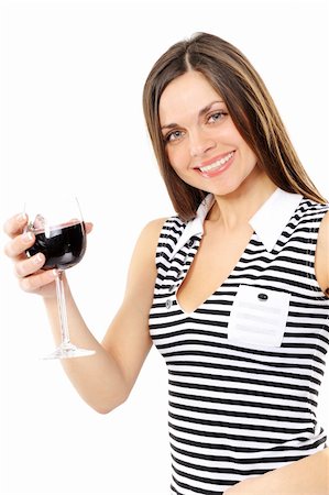photo of model woman with grapes - Portrait of beautiful woman with glass red wine on a white background Stock Photo - Budget Royalty-Free & Subscription, Code: 400-04175048