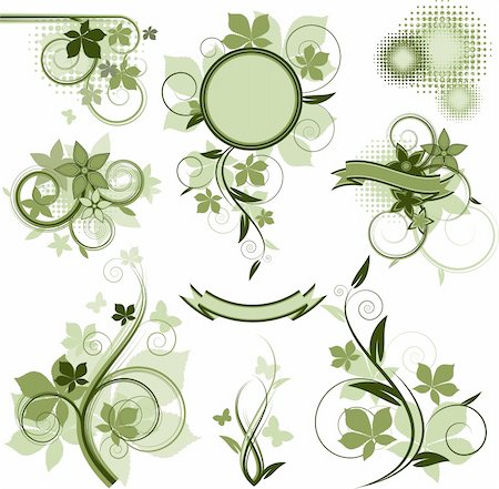 simsearch:400-06359196,k - Collection of vector design elements over white. EPS 8, AI, JPEG Stock Photo - Budget Royalty-Free & Subscription, Code: 400-04175274