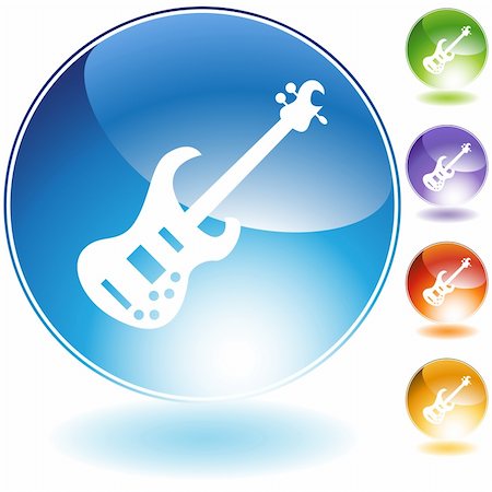 simsearch:400-04175433,k - Bass guitar music instrument isolated on a white background. Stock Photo - Budget Royalty-Free & Subscription, Code: 400-04175422