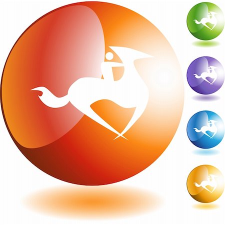 simsearch:400-04175470,k - Horse jockey stick figure isolated web icon on a background. Stock Photo - Budget Royalty-Free & Subscription, Code: 400-04175456
